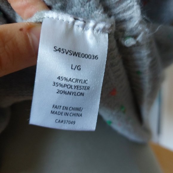 Classic San Francisco Light Grey Sweater with Colar Knot - Size Large - Picture 2 of 7